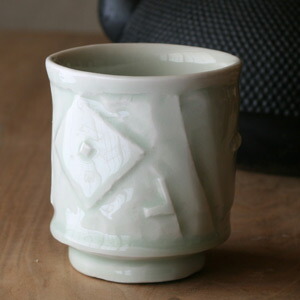 楽天市場】□磁器幾何学模様湯のみ□和食器 陶芸 陶芸作家 湯のみ茶碗