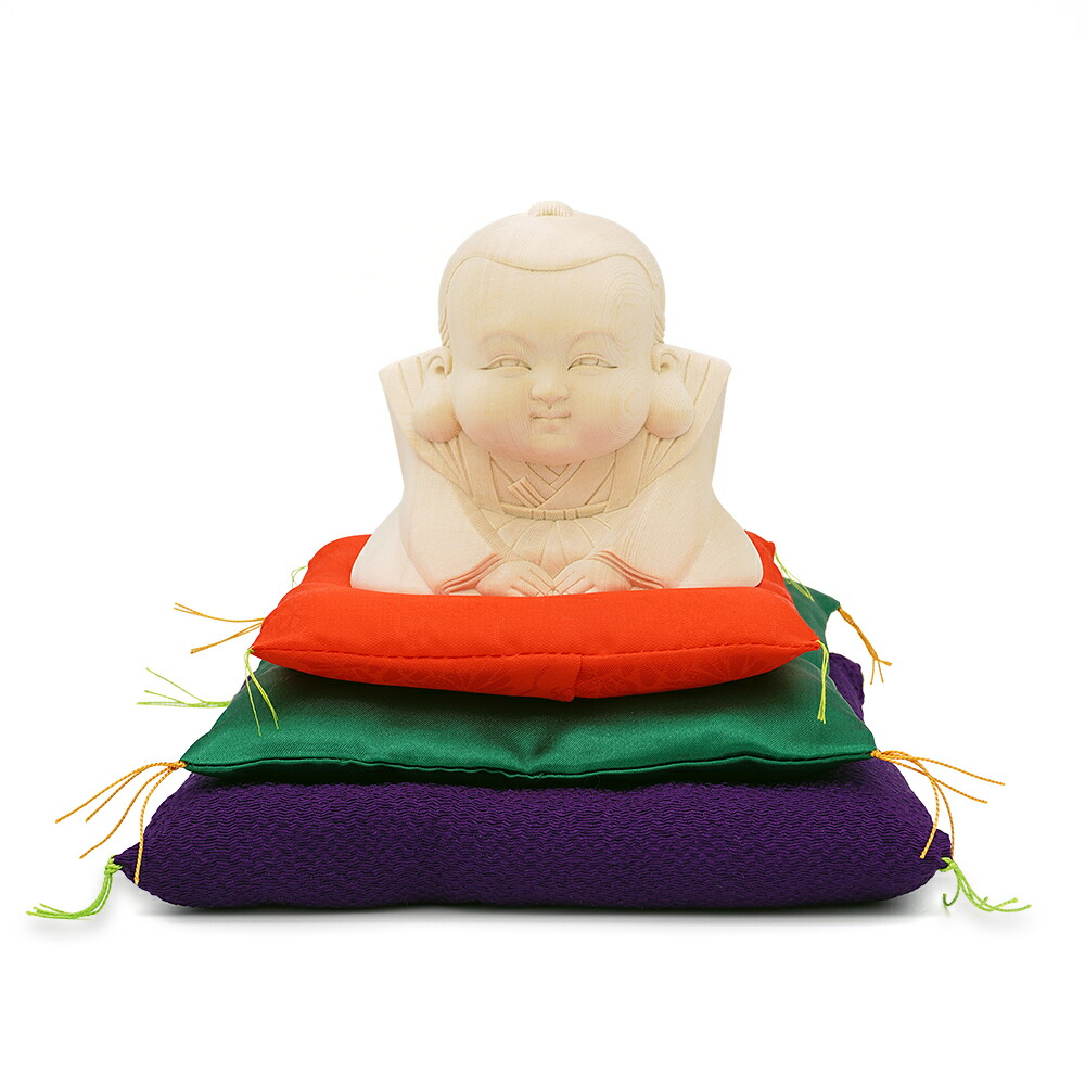 楽天市場】檜一木彫り だんだん福助 置物 金運 開運 開店祝い