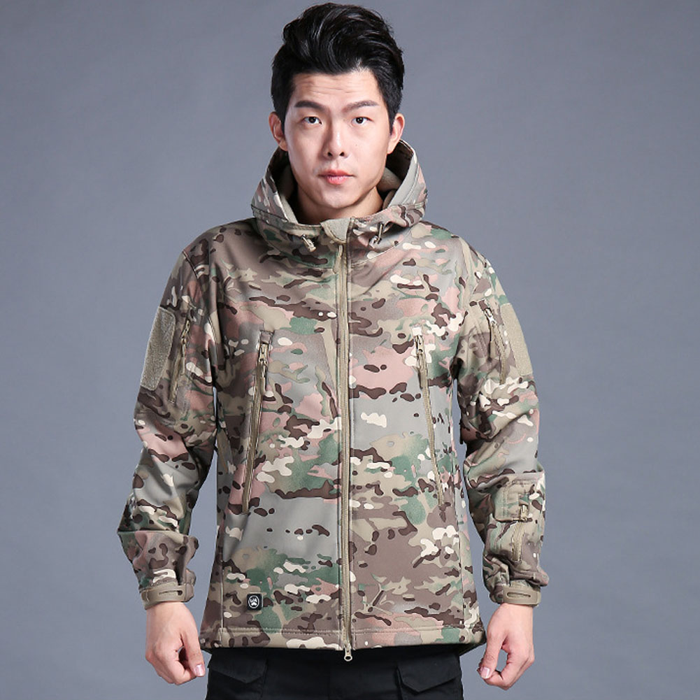 楽天市場】メンズ アウター ミリタリージャケット フード付 サメ革