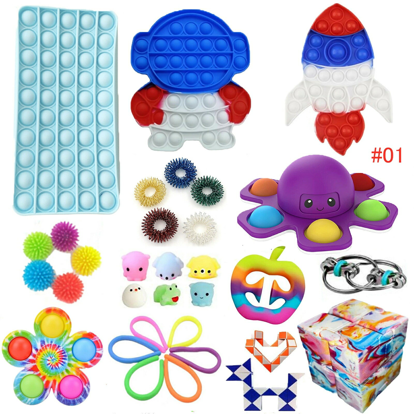 楽天市場】スクイーズ玩具 MD-msyx-30 プッシュポップバブル ストレス