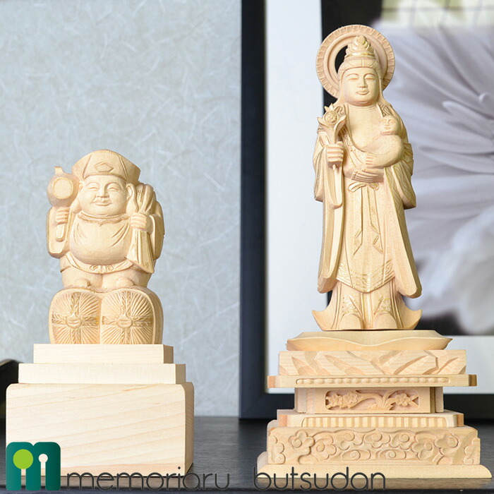 楽天市場】日蓮宗 仏像 脇侍【白木 日蓮宗 脇仏 略式彫 大黒天 単体