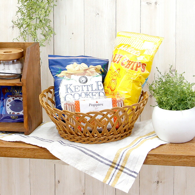 楽天市場】PP ラタン風 手編み 丸かご/ みかん かご バスケット