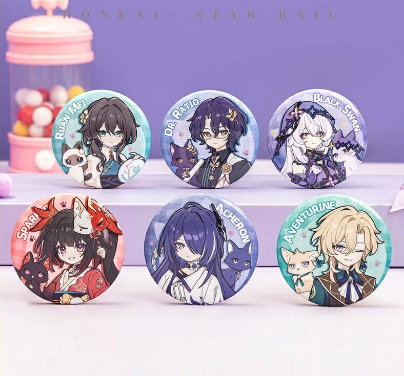 楽天市場】崩壊：スターレイル 公式グッズ 正規品 ちびネコ 缶バッジ