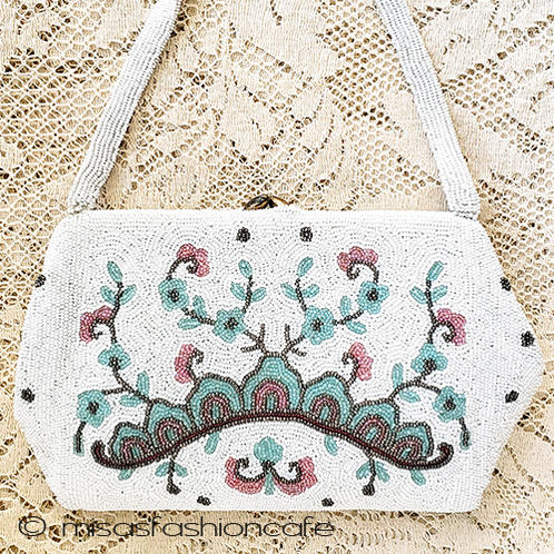 楽天市場】ヴィンテージビーズ刺繍バッグ ベルギー製 Saks5thAve