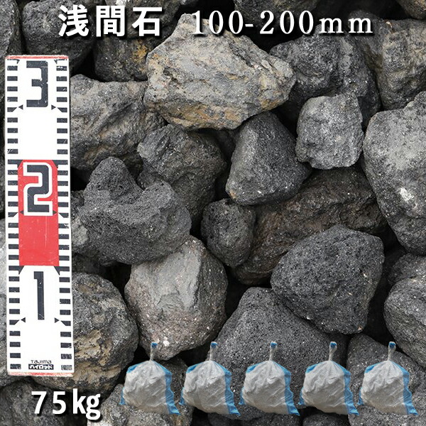 楽天市場】庭石 ロックガーデン浅間石（100〜200mm）5袋（約75kg