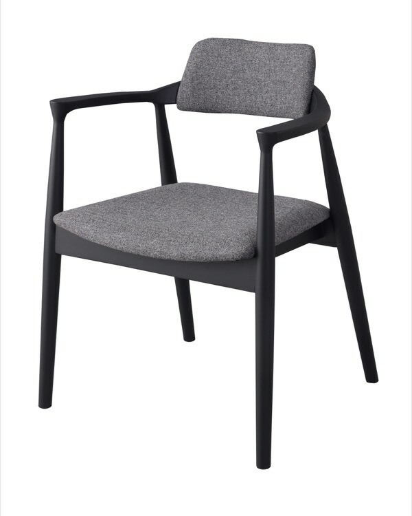 楽天市場】アームチェア 木製 おしゃれ グレー 肘掛け ダイニング 作業