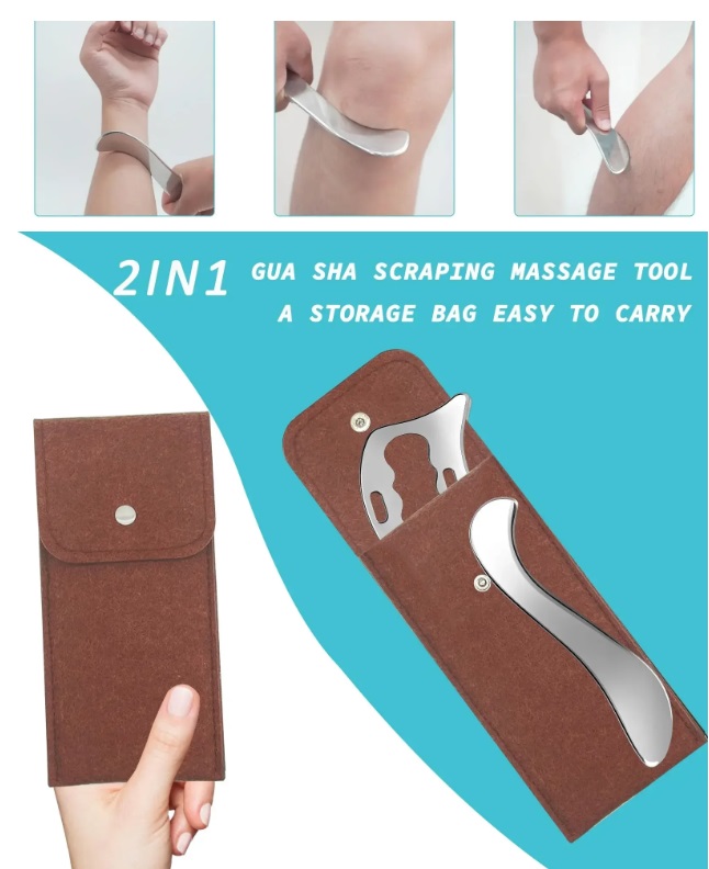 楽天市場】マッサージ かっさ スチール製 形違い2個セット ステンレス