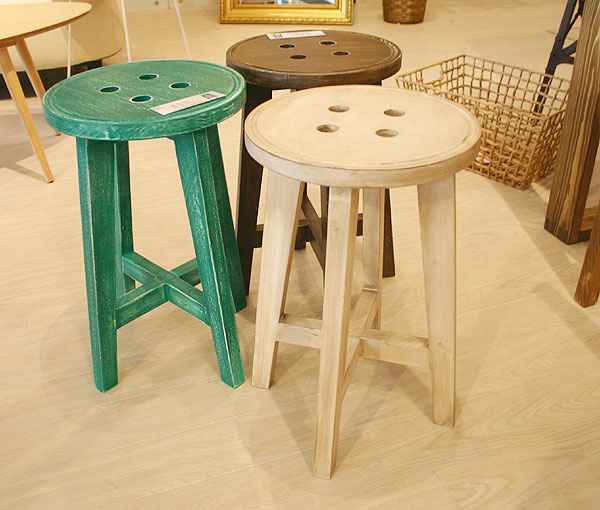 楽天市場】スツール アイボリー/グリーン/ブラウン チェア イス 椅子