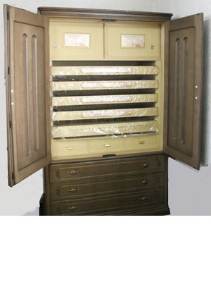 楽天市場】和タンス 婚礼家具 ナラ無垢材 内部総桐 西陣織 府中産 高級