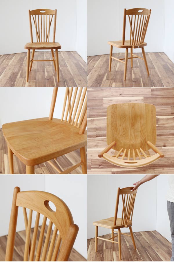 楽天市場】ダイニングチェア のみ ジャム アルダー材 板座 オイル