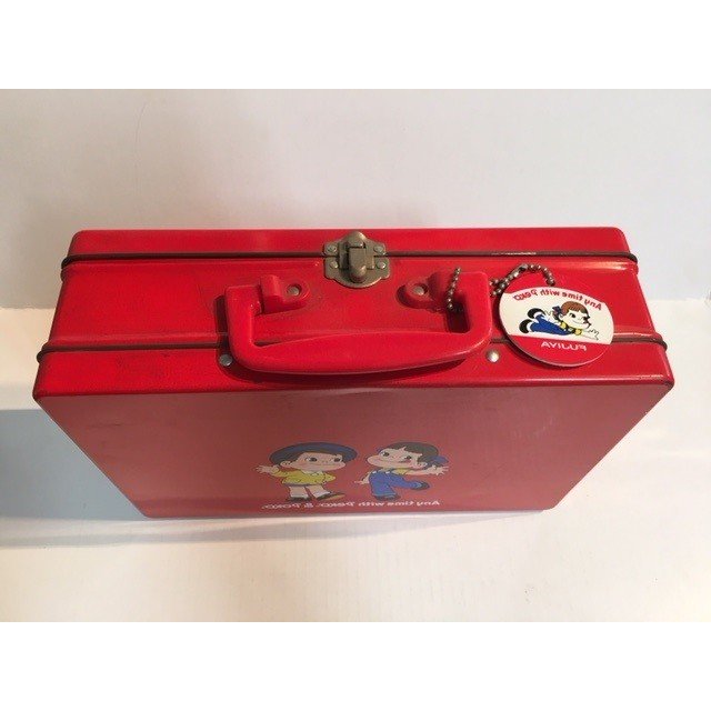 不二家 ペコちゃん人形 ペコちゃんの自動販売機 ブリキ缶ケース 5点