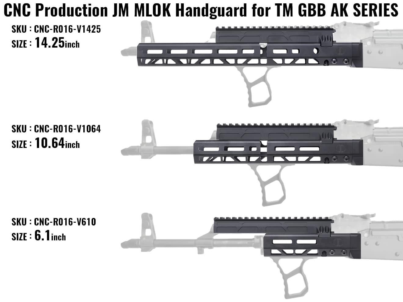 楽天市場】CNC Production JM アルミCNC M-LOK ハンドガード 10.64