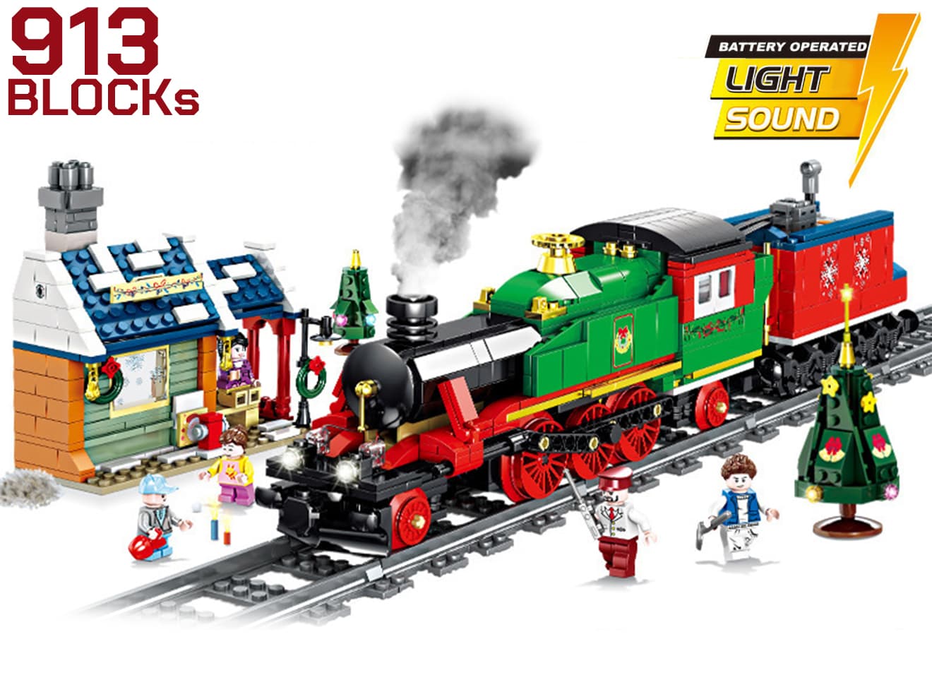 楽天市場】SL機関車 ウィンターバージョン 913Blocks◇蒸気機関車
