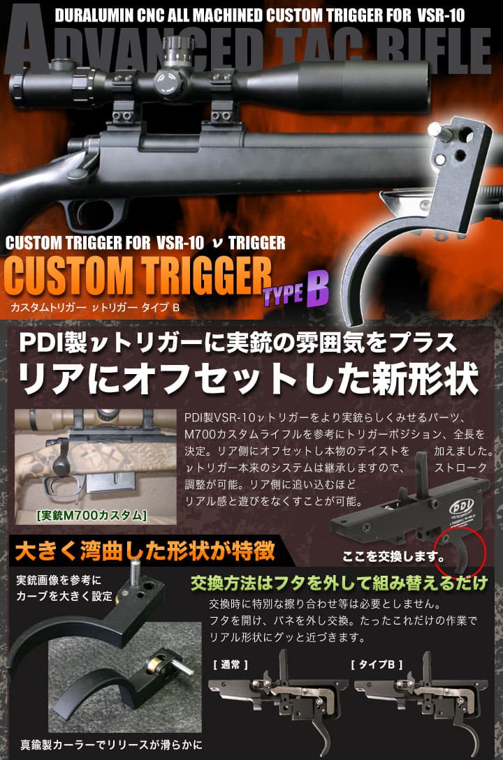 楽天市場】PDI ニュートリガー専用 カスタムトリガー タイプB 東京