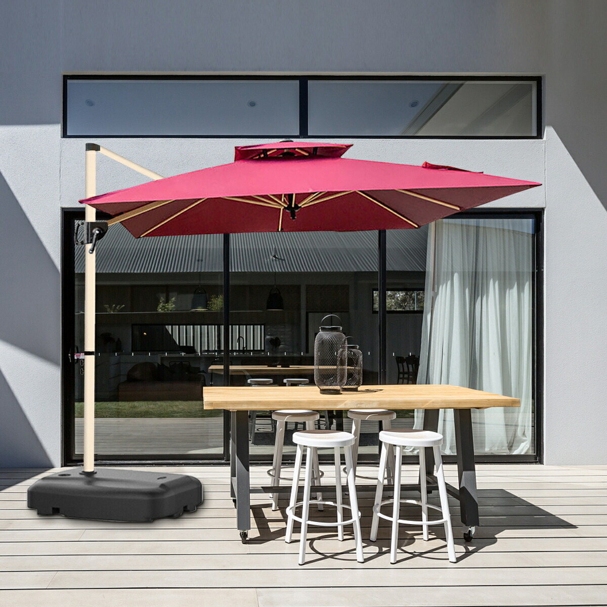 楽天市場】パラソル ガーデンパラソル 220/250cm パラソルカバー 風に