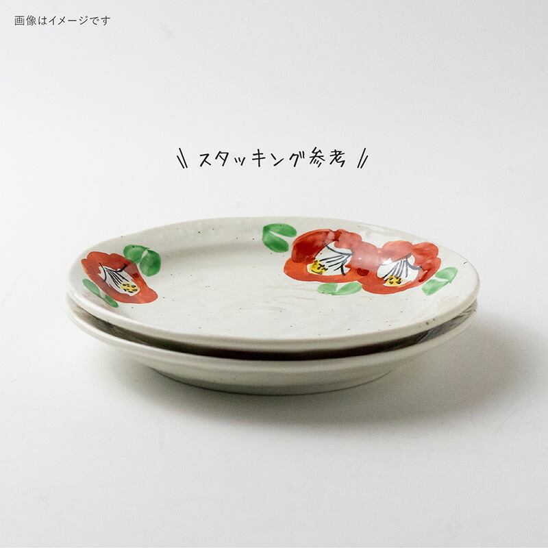 楽天市場】みのる陶器【色絵 椿】165皿（Φ16.4×H2.0cm） : みのる陶器