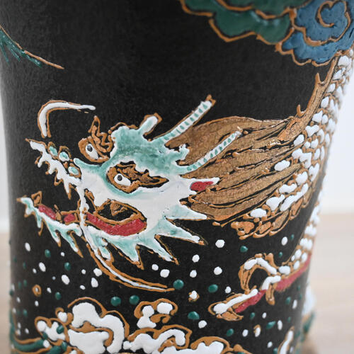 楽天市場】現品 高級 国産 万年青鉢 龍 京楽焼 5.5号 植木鉢 オモト