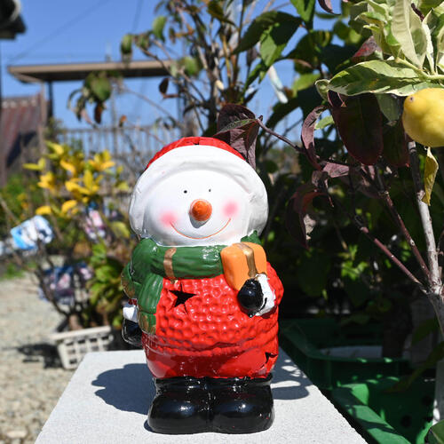 楽天市場】雪だるま スノーマン 置物12月 ガーデン小さい置物可愛い