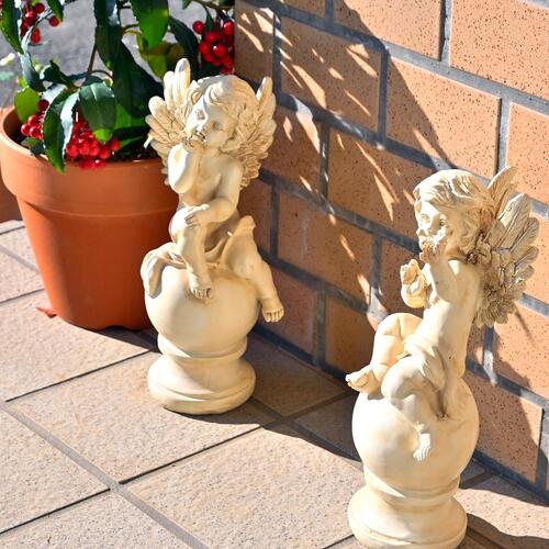 楽天市場】エンジェル 2つセット天使の置物 美しい置物 ゴージャス天使