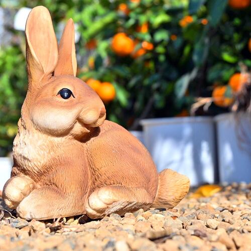 楽天市場】うさぎ ミセス・ラビットうさぎの置物 置物 ラビット