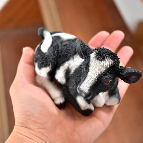 楽天市場】牛 子牛 小物 ミニ置物 リアルな置物 牛の置物お庭や玄関