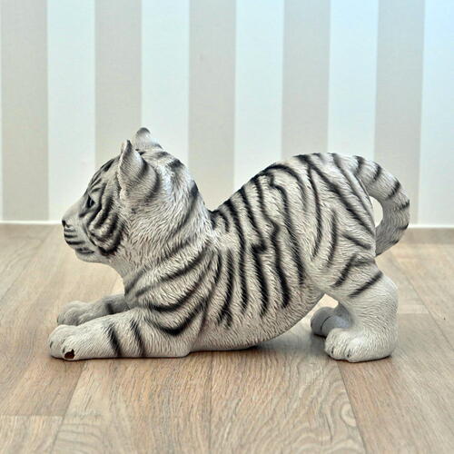 楽天市場】B品 ホワイトタイガー 虎 トラトラの置物 置物 かわいい置物