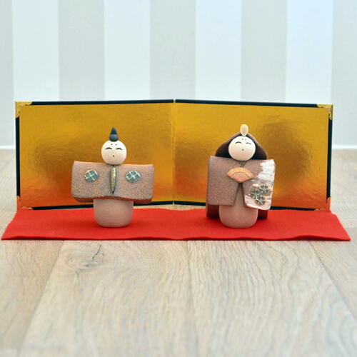 楽天市場】信楽焼き 明山ひな人形 セット雛人形 丸いフォルム立ち雛1