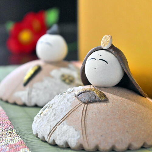 楽天市場】2025年ひな祭り 信楽焼き 明山ひな人形 セット雛人形 丸い
