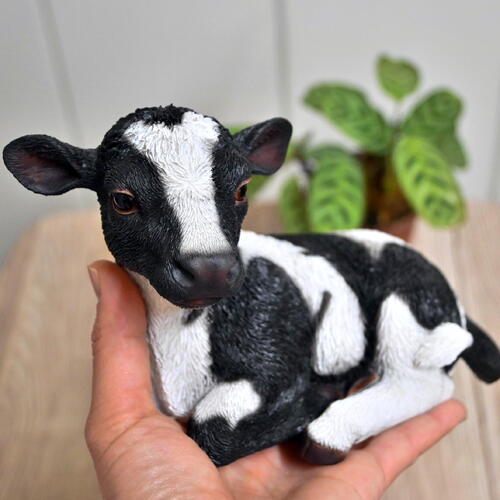 楽天市場】牛(小) 子牛 小物 うし置物 リアルな置物 牛の置物お庭や