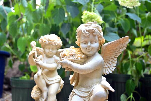 楽天市場】小鳥エンジェル 小鳥 天使 2つセット天使の置物 美しい置物