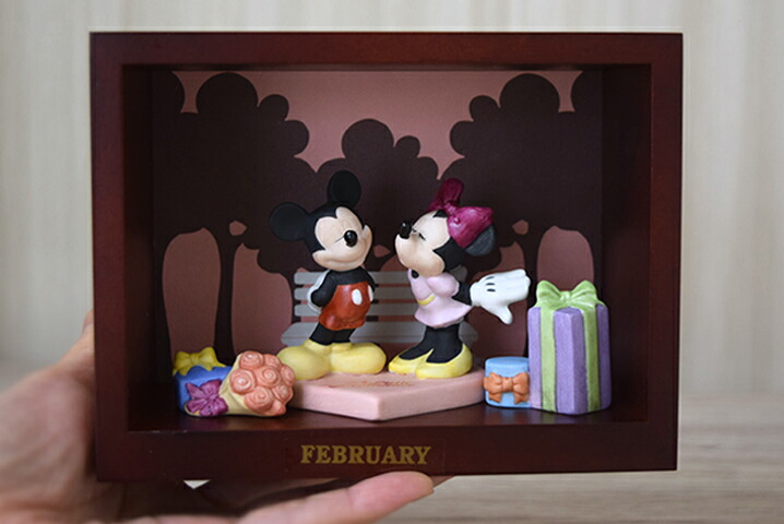 楽天市場】ミッキー＆フレンズ2月バレンタイン置物ディズニー2月14日