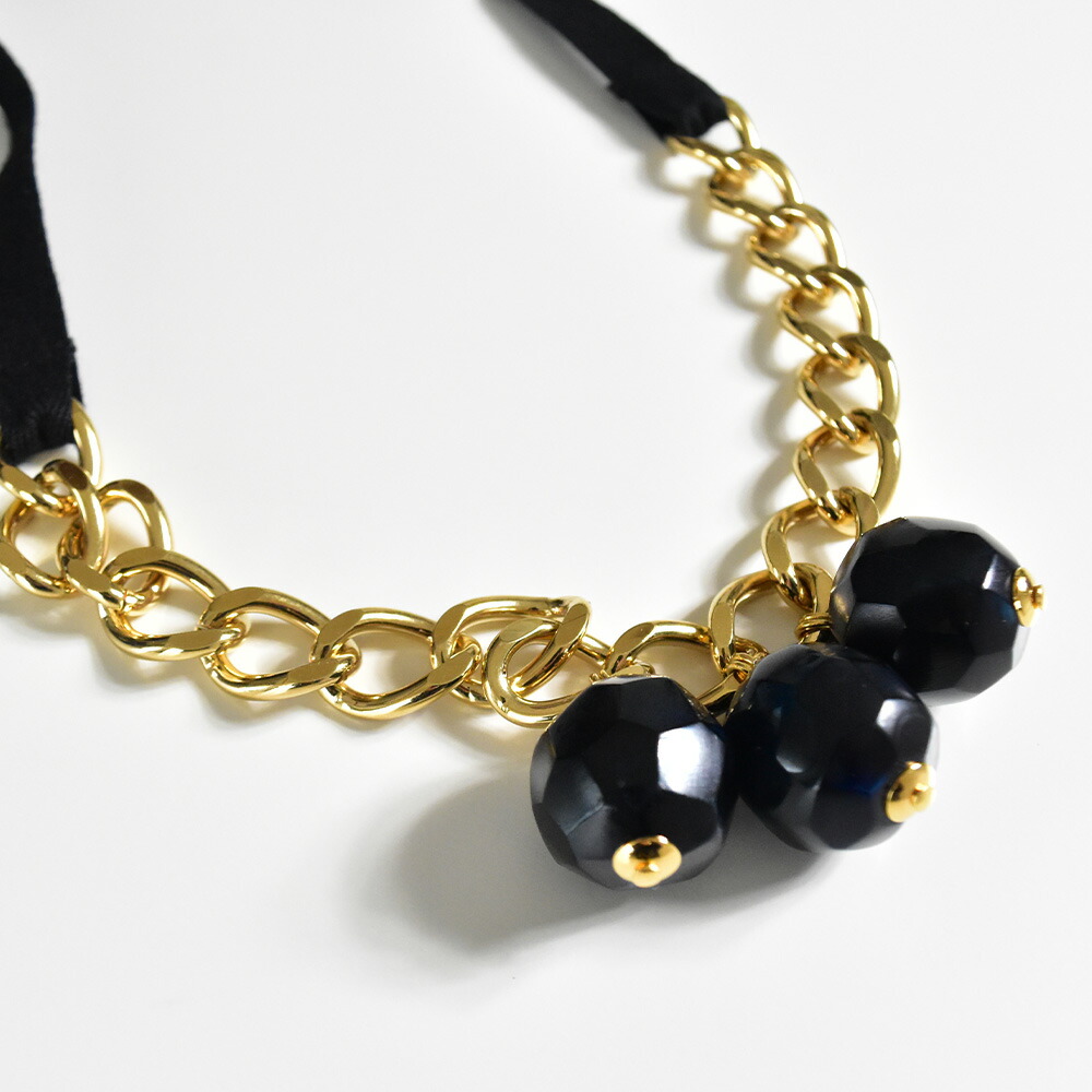 楽天市場】【アウトレット】 マルニ ネックレス レディース 黒 リボン