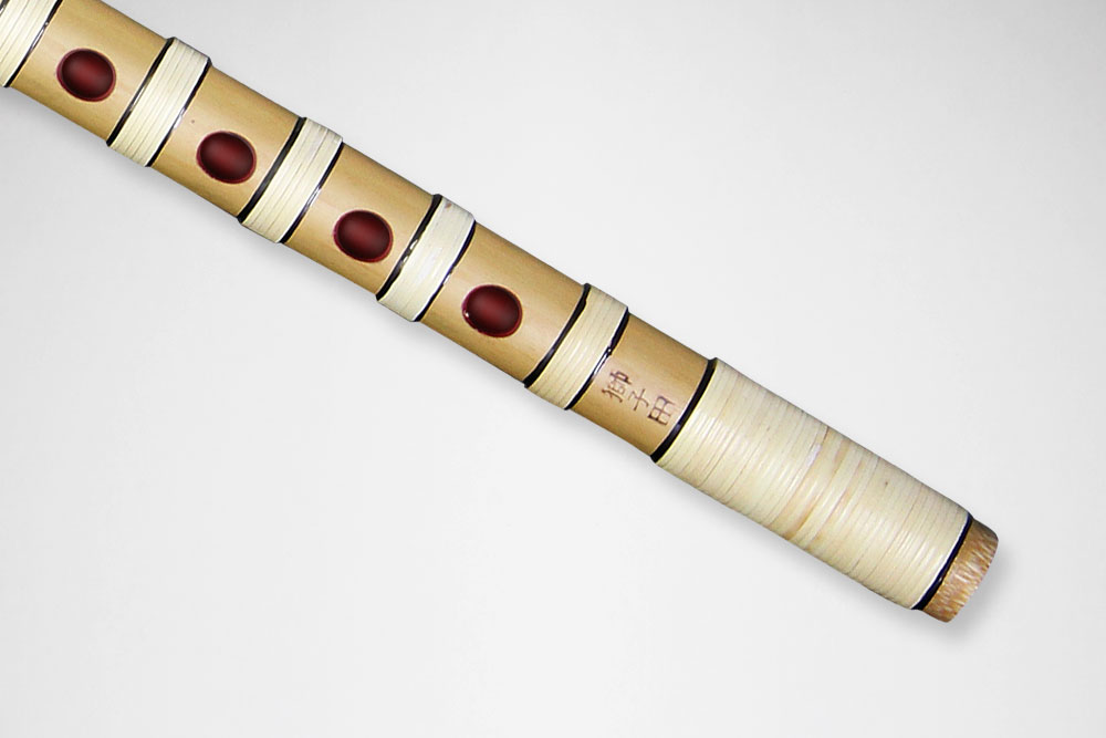 楽天市場】【篠笛】獅子田 竹渓 籐 本重【一〜十二本調子】七つ穴・六
