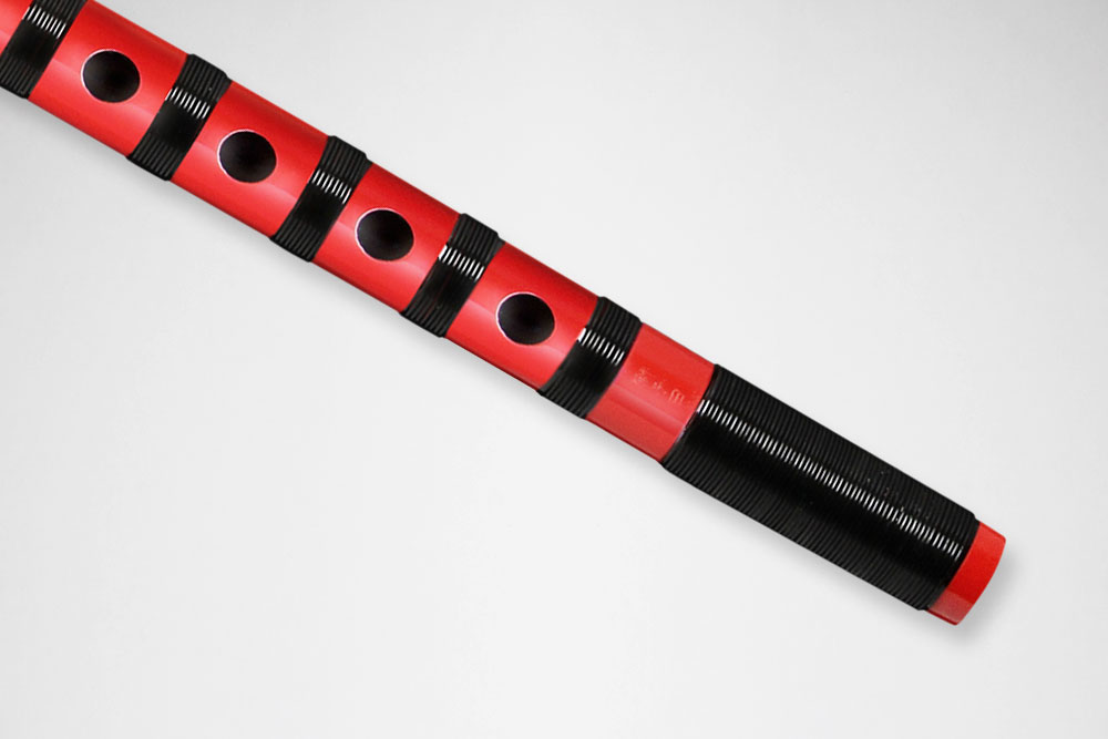 楽天市場】【篠笛】獅子田 竹渓 塗 本重 赤 ビニール巻 赤・黒 【一