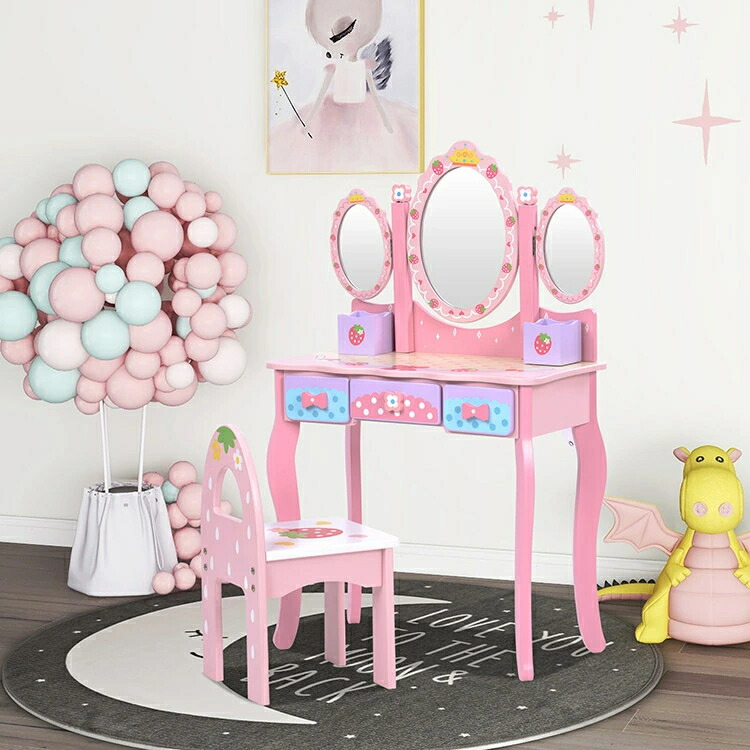 楽天市場】ドレッサー おままごと 姫系 可愛い 子供ドレッサー メイク