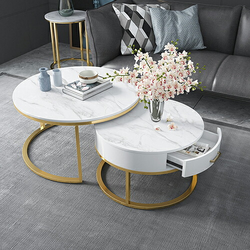 楽天市場】ネストテーブル センターテーブル セラミック 大理石調 石目