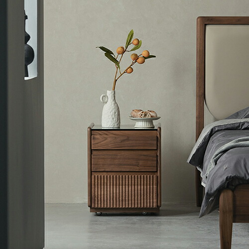 楽天市場】サイドテーブル 無垢材 キャスター付き ウォールナット材