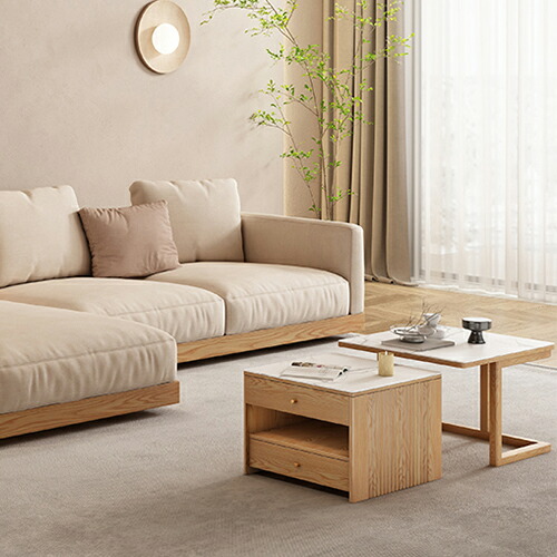 楽天市場】ネストテーブル セット 正方形 テーブル 幅60cm 幅68cm