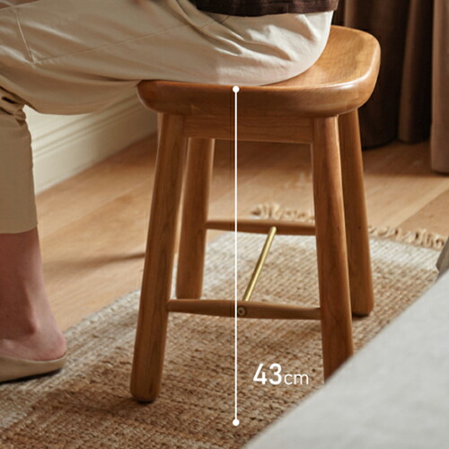 楽天市場】スツール 幅40cm 無垢材 オーク材 チェリー材 頑丈