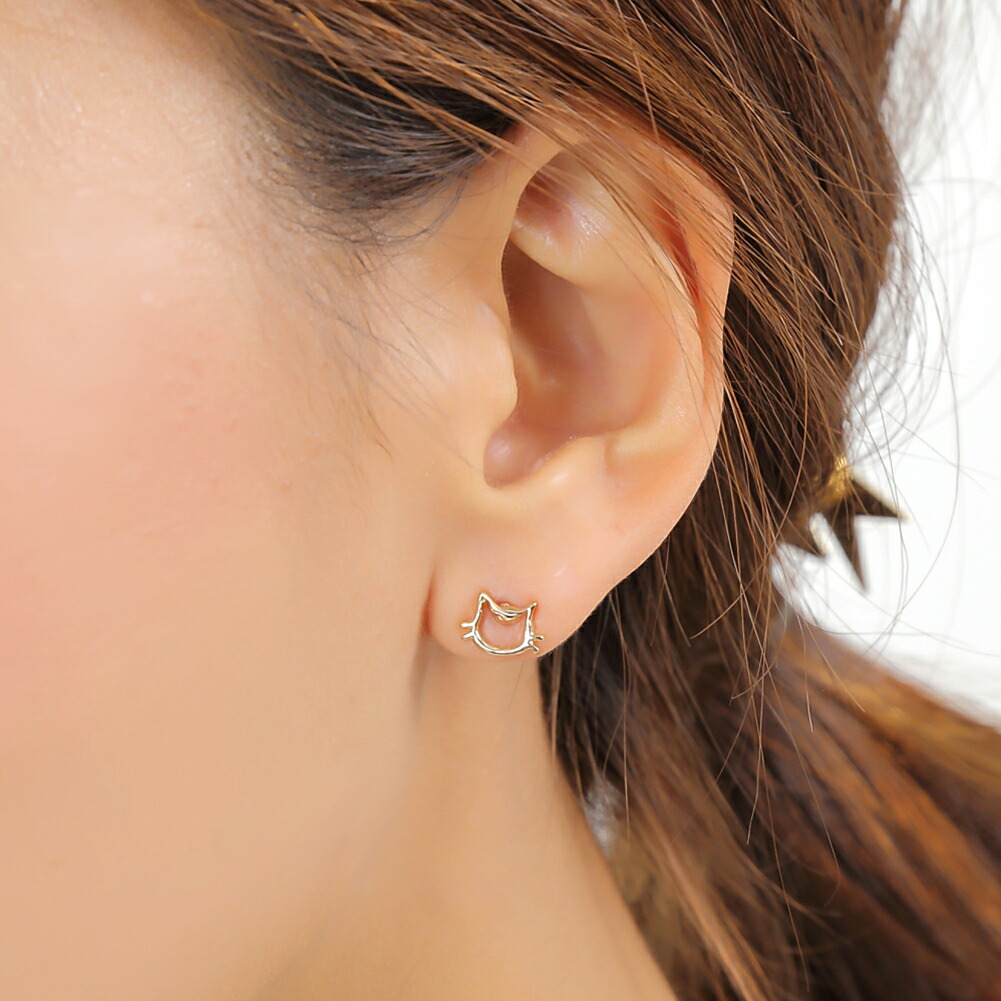 楽天市場】ピアス ねこ 猫 ネコ cat ねこちゃん スタッドピアス