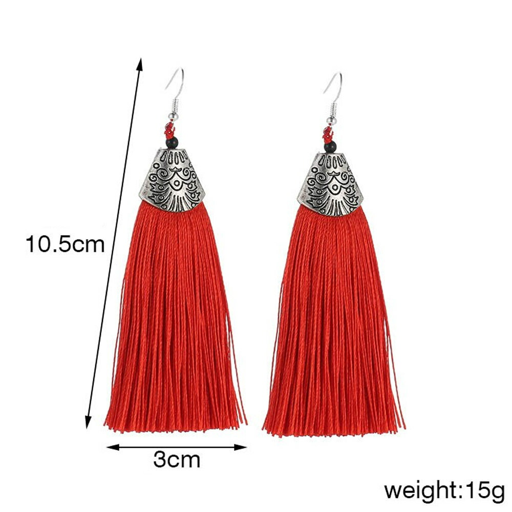 楽天市場】ボヘミアンロングフリンジタッセルピアス/1ペア 両耳 メンズ