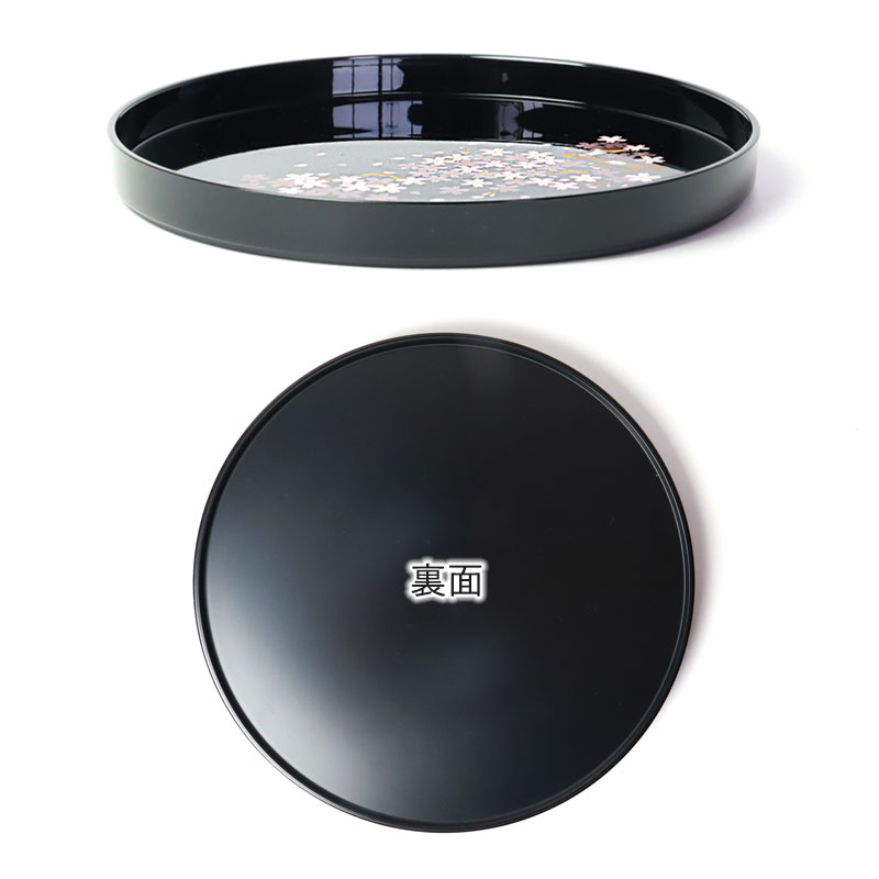 楽天市場】【10％OFF 3/4 20時〜】お盆 紀州漆器 丸盆 雅桜 24cm 桜