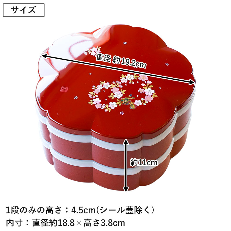 楽天市場】【5％クーポン配布中 23日まで】 重箱 2段 6.5寸 19.2cm 朱