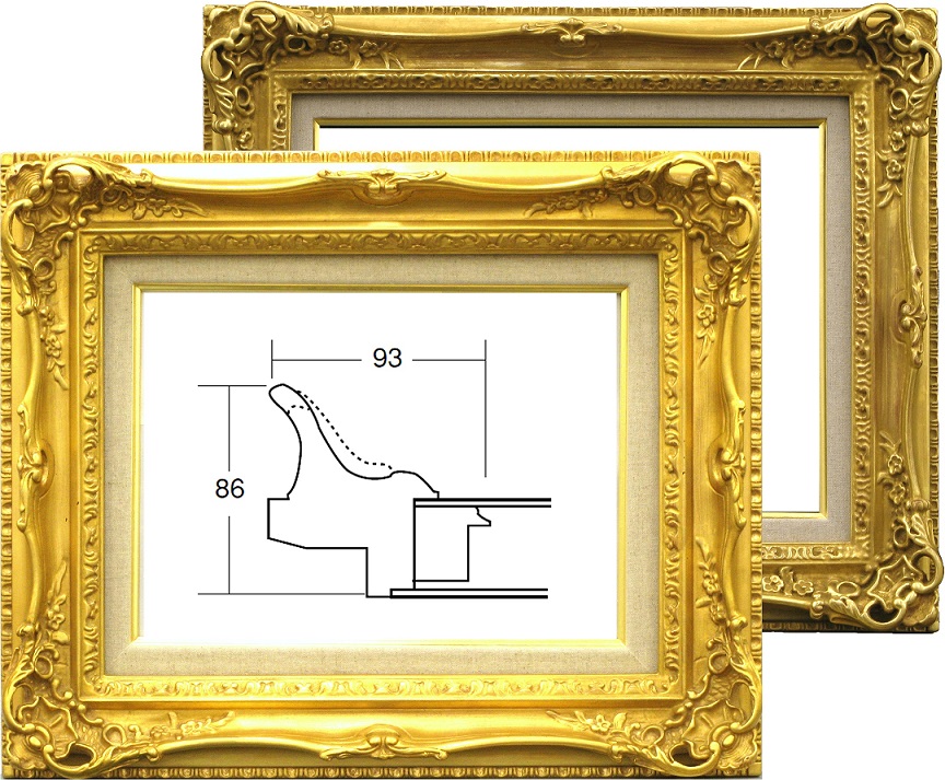 楽天市場】アンティーク☆ルノアール縁☆油絵用額縁 SM（227×158ミリ