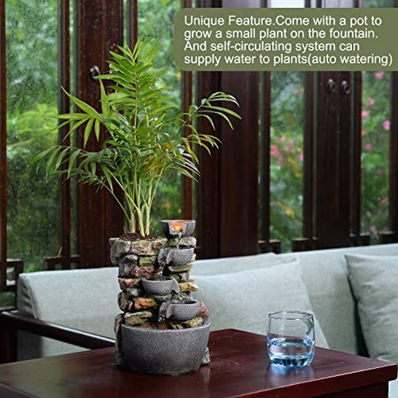 楽天市場】卓上 噴水 滝のオブジェ テーブルトップファウンテン