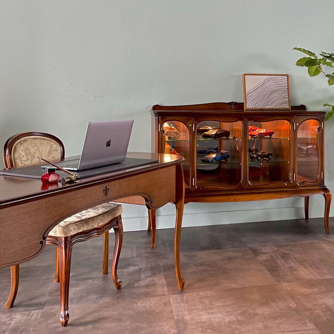 楽天市場】松永工房 カンティーニュ デスク 猫脚家具 クラシック家具