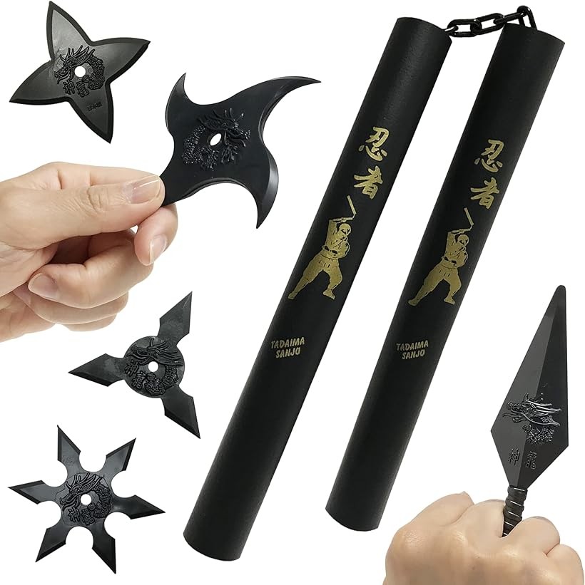 楽天市場】忍者ヌンチャクセット 手裏剣 苦無 スポンジ コスプレ 仮装