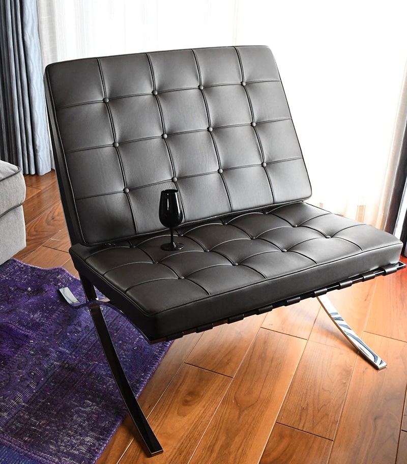 楽天市場】バルセロナチェア 1人掛けチェア スツール 革Cグレード