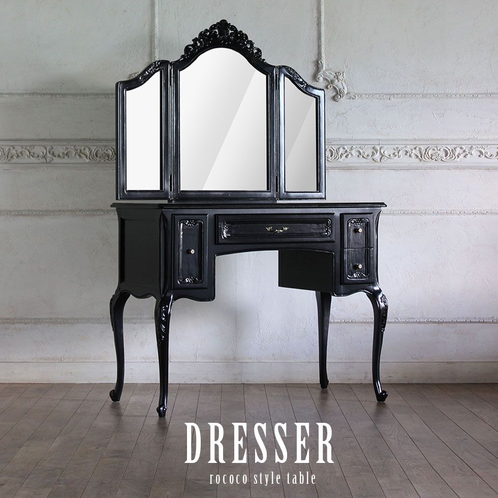 楽天市場】姫系 家具 かわいい ロココ 調 ドレッサー アンティーク 風