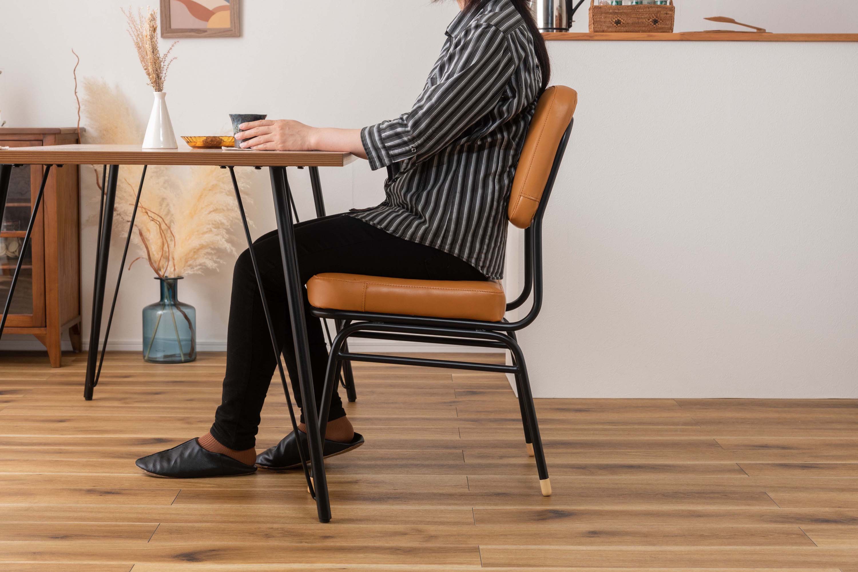 楽天市場】チェア ダイニングチェア 椅子 イス 本革 牛革 スチール